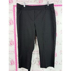 Reitmans capri dotted Black Capri Pants with White Micro Dot Pattern